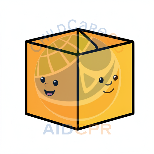 Happy smiling cube with two faces