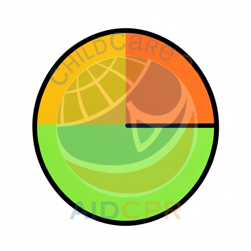 Circle divided into three colorful sections
