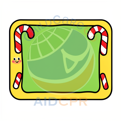 Candy cane decorated festive frame
