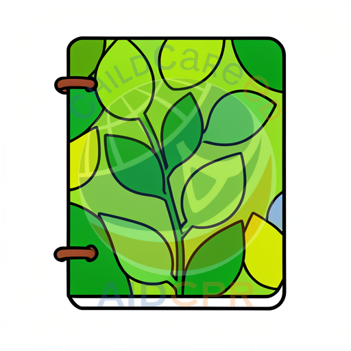 Green leaf patterned notebook with spiral binding