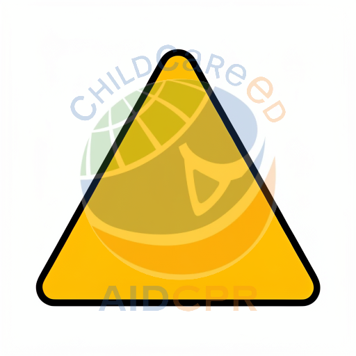 Safety triangle with bold black border
