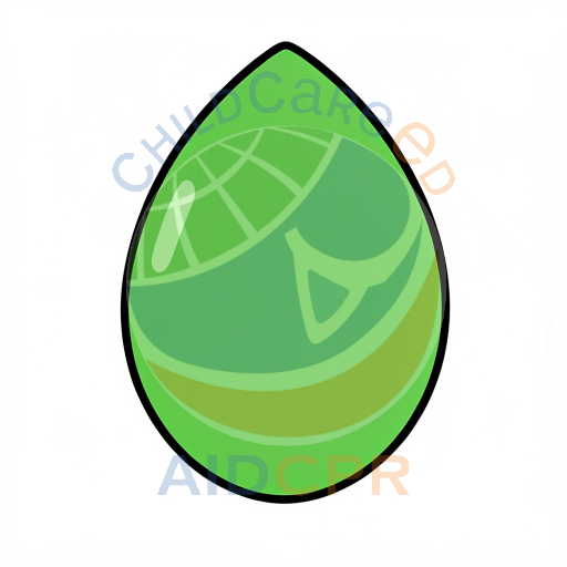 Green teardrop shape with highlight