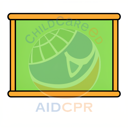 Green rectangle with orange border