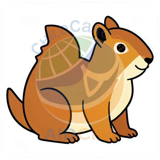 Cute squirrel sitting with fluffy tail