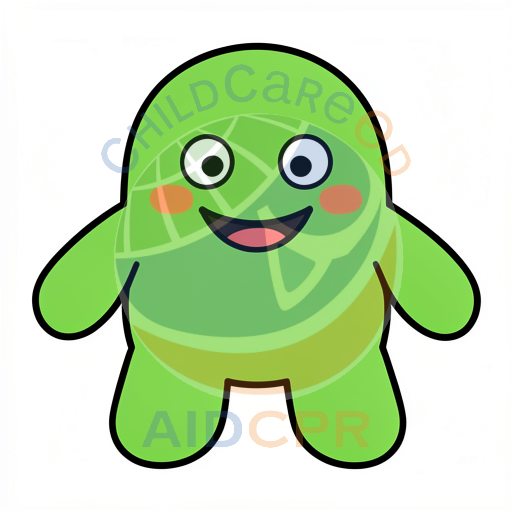 Friendly cartoon creature waving with arms - ChildCareEd