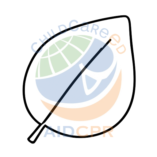 Simple leaf shape for early learning coloring page