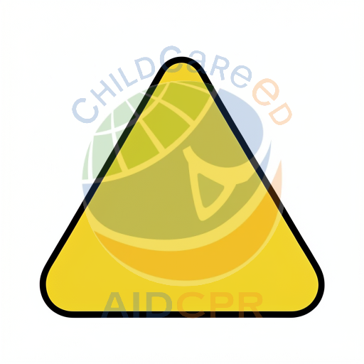 Bold yellow caution triangle symbol