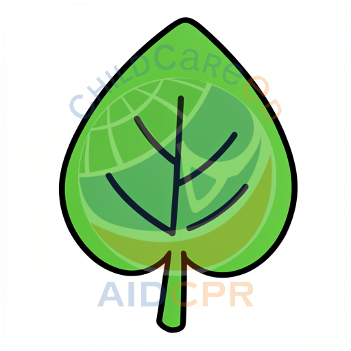 Green leaf with simple vein pattern