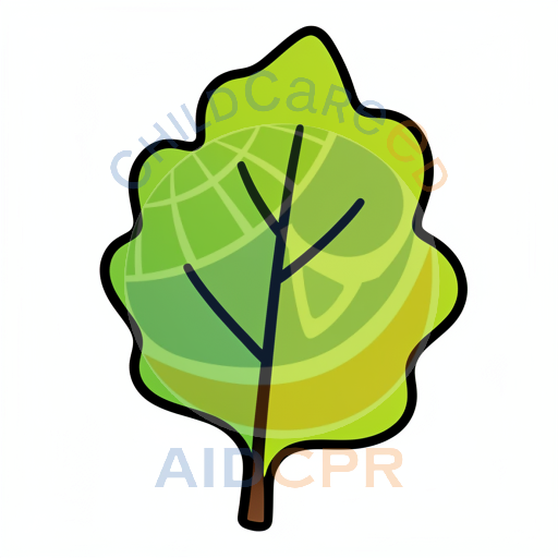 Green leafy tree with brown stem