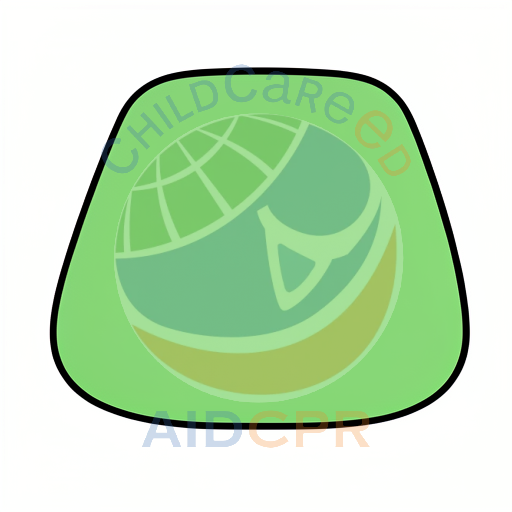 Simple green shape with bold black border