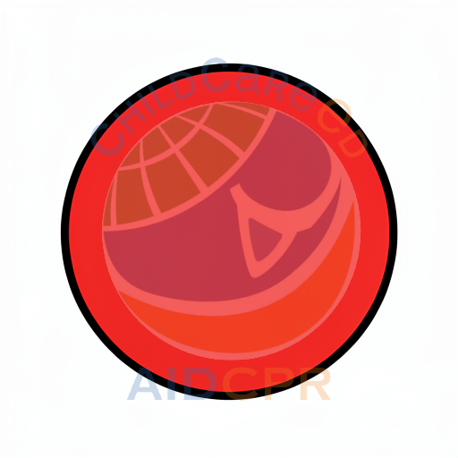 Bold red circle with thick black border