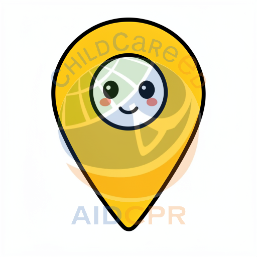 Yellow smiling map pin character