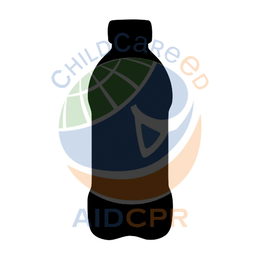 Blue plastic bottle with cap silhouette