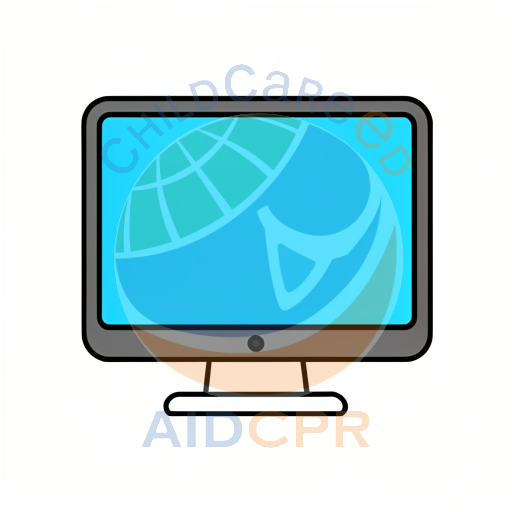 Blue screen computer for young learners