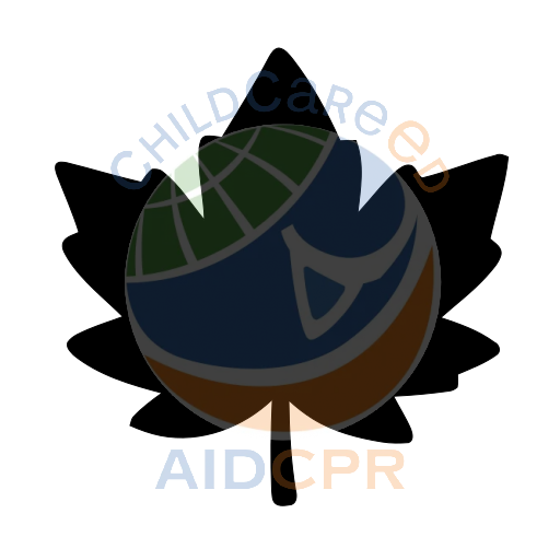 Orange maple leaf with red center silhouette
