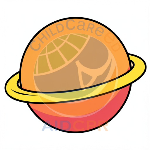 Orange planet with yellow ring