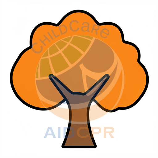 Three colorful trees with orange, red, and yellow canopies - ChildCareEd