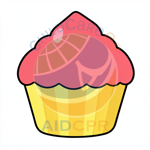Pink cupcake with yellow wrapper - ChildCareEd