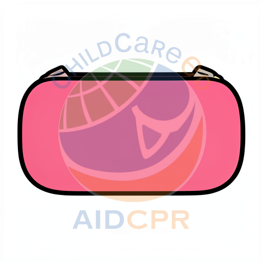 Pink rectangular container with black outline