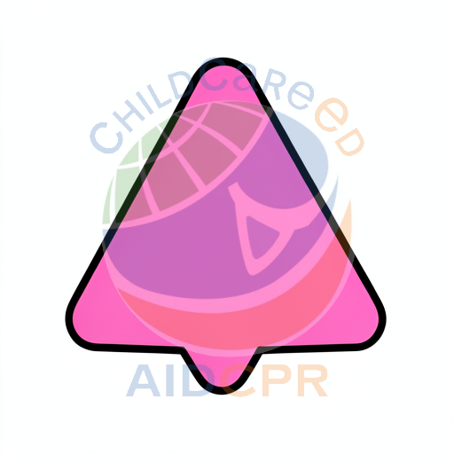 Pink triangle shape with black outline