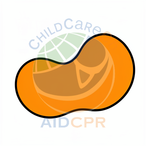 Playful orange abstract shape outlined