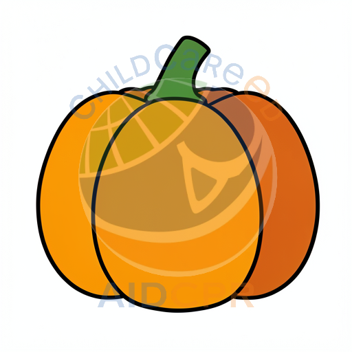 Pumpkin showing three rounded sections