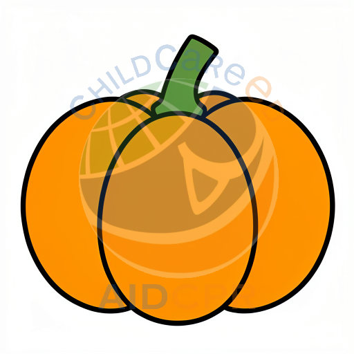 Pumpkin with stem and curved shape