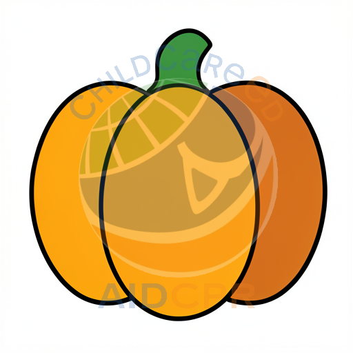 Pumpkin with three color sections
