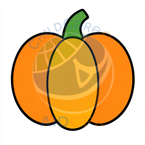 Pumpkin with three orange sections