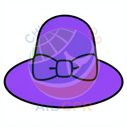 Purple witch hat with bow