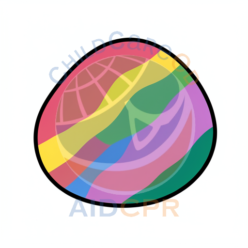 Rainbow-colored egg with wavy stripes coloring page - ChildCareEd