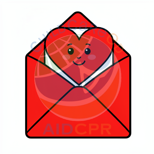 Red envelope with smiling heart inside