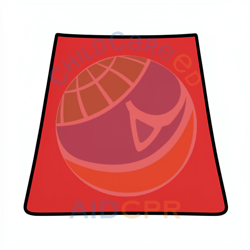 Red triangle-shaped object with thick black outline