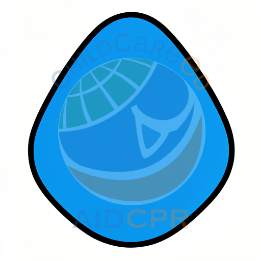 Simple blue drop with bold black border