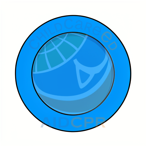 Simple blue round shape on white