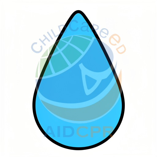 Simple blue teardrop shape icon