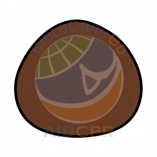 Simple brown blob with bold black border