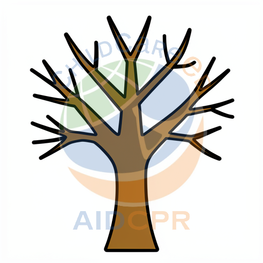 Simple brown tree with bare branches
