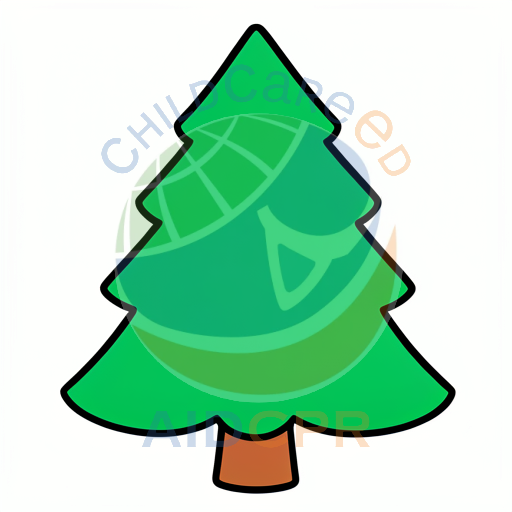 Simple cartoon pine tree illustration
