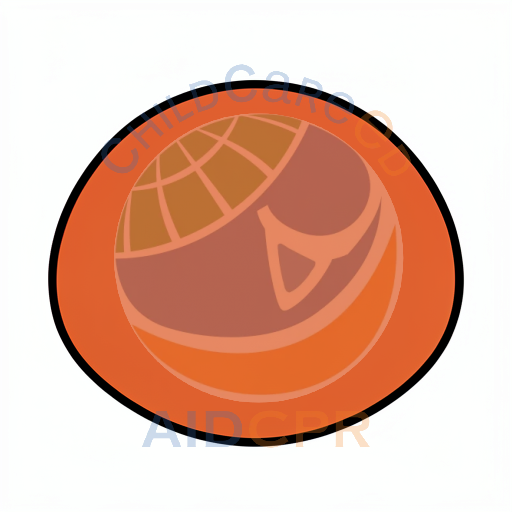 Simple orange shape with bold border