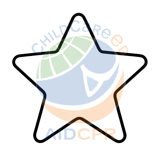 Simple star shape for early learning coloring page