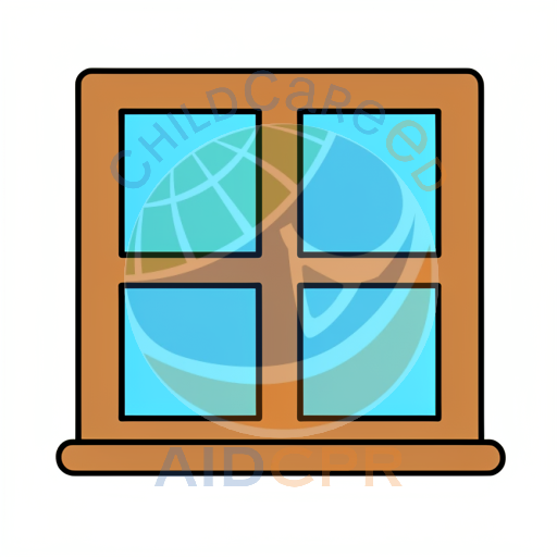 Simple wooden window divided into four sections