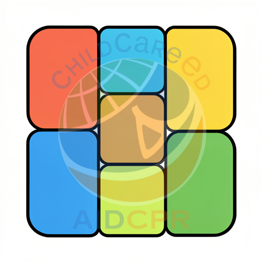 Six rounded rectangles in bright primary colors coloring page - ChildCareEd