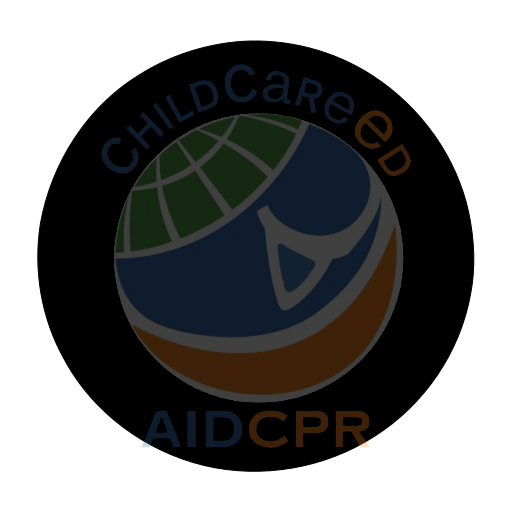 Solid orange circle with black border silhouette - ChildCareEd