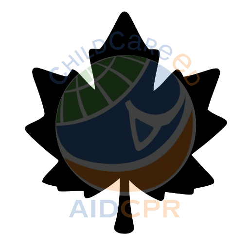Split maple leaf with red and green silhouette