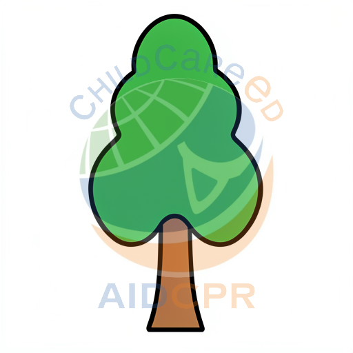 Stylized tree illustration for early learning