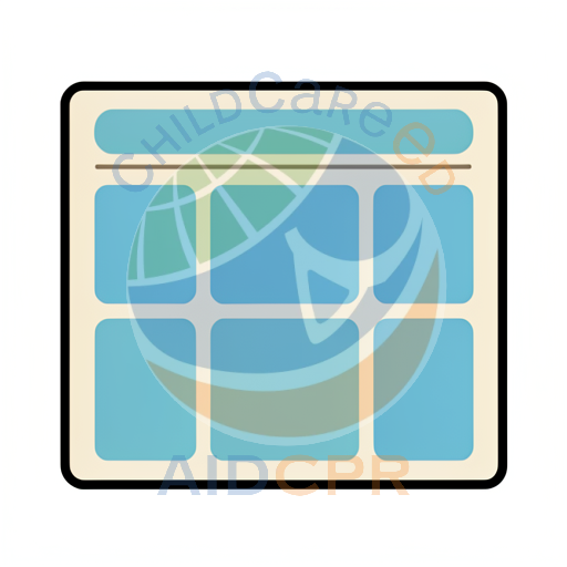 Teacher's classroom activity grid layout coloring page - ChildCareEd