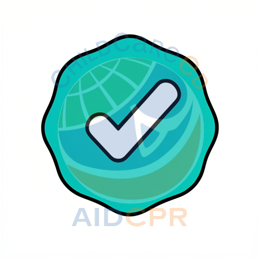 Teal checkmark inside a rounded badge