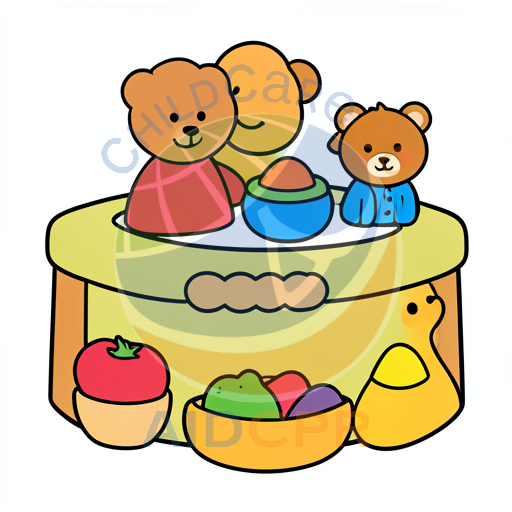 Three bears sharing a meal together