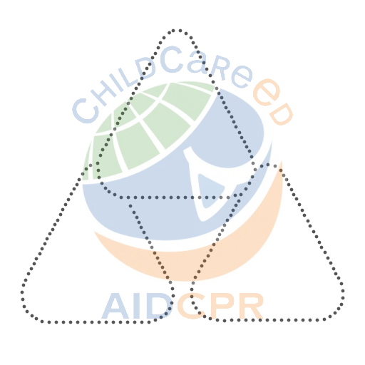 Yellow triangle with blue center dotted tracing worksheet - ChildCareEd